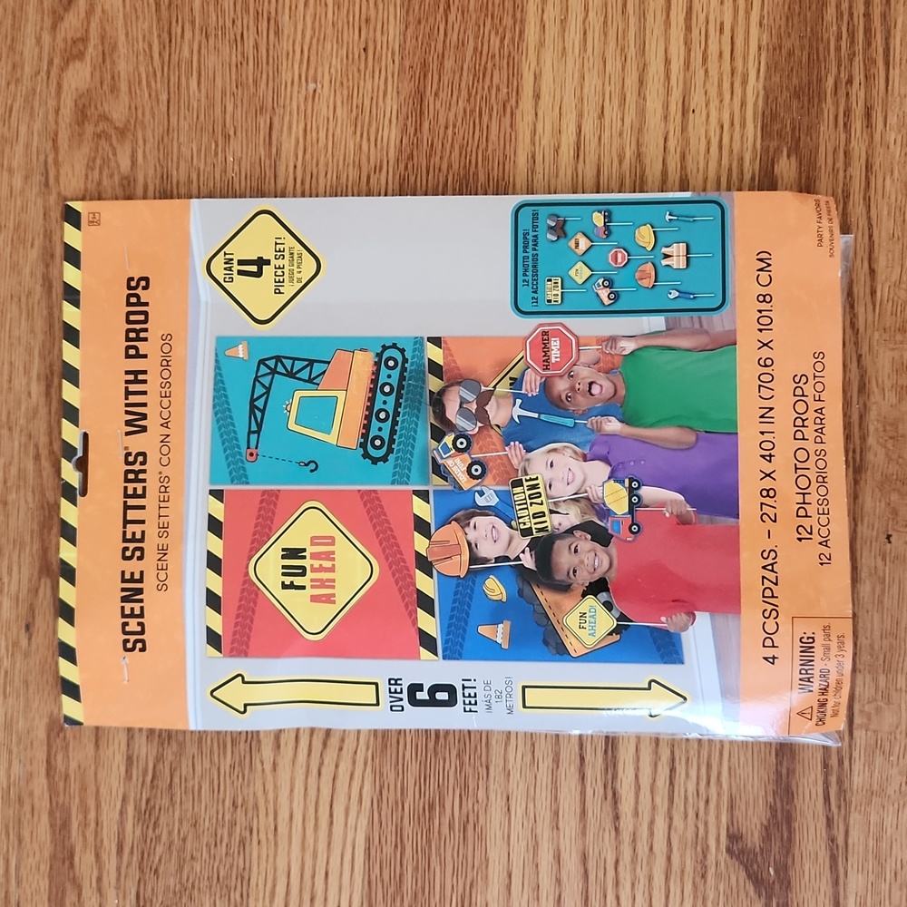 Construction theme photo props